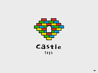 Daily Logo Challenge 49/50: Toy Company affinity designer brick castle dailylogochallenge design heart illustration logo logo design toys vector wall