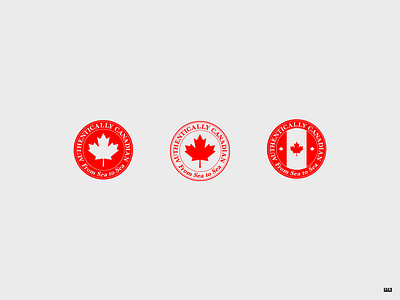 Authentically Canadian authentic authenticity badge canada canadian certification certified dailylogochallenge design label logo logo design maple leaf seal sticker vector