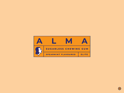 Rebrand for Alma Gum alma branding design grid gum icon israel label labeling logo logo design package packaging packaging design retro typography vector vintage