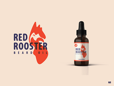 Red Rooster beard beard oil bottle design logo logo design oil oil bottle package package design packaging packaging mockup product design red rooster rooster rustic vector vintage