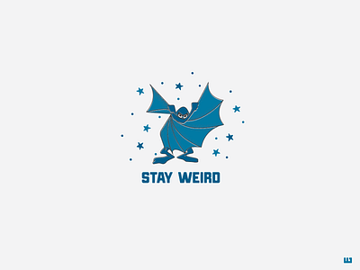 Stay Weird batman design fun illustration laugh logo logo design magic roadrunner smile toons vector weird wile coyote