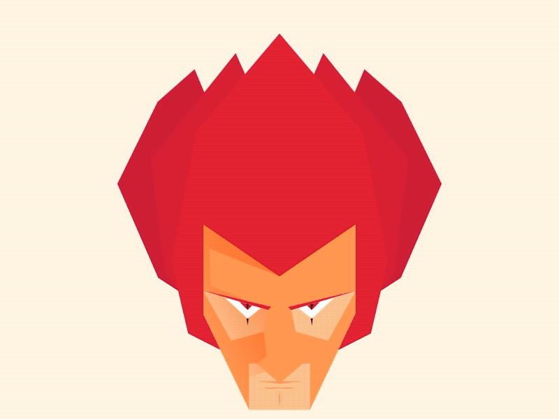 Lion-O after effects animation character experiment face flat illustrator joysticks n sliders motion thundercats
