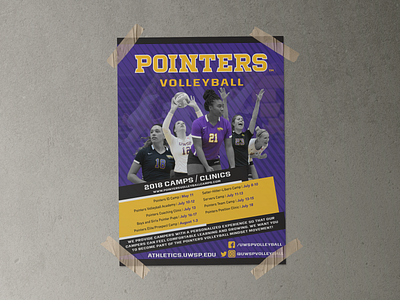 UWSP Athletics Volleyball Poster athletics branding design graphic design volleyball