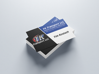 TK Transport LLC branding business card design graphic design logo