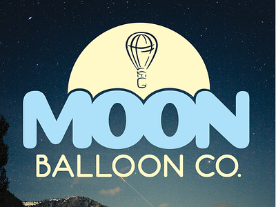 Moon balloon Co. branding design logo