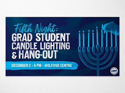 Candle Lighting & Hang-Out Event Banner design typography