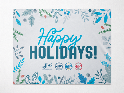 Happy Holidays Card typography