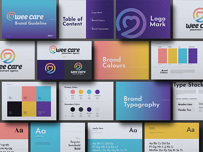 Wee Care Brand Guide branding design logo