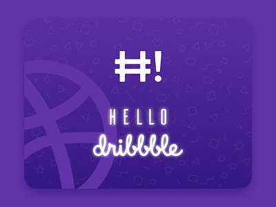 Hello Dribbble! animation app blue branding clean design flat icon identity illustration ios logo minimal mobile type typography ui ux vector web