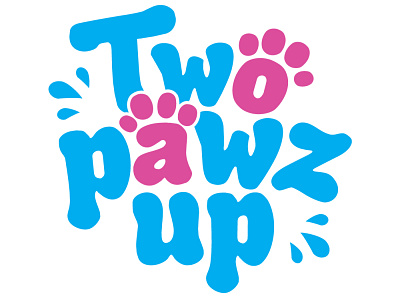TwoPawzUp Logo online shop paw paws pet logo pets