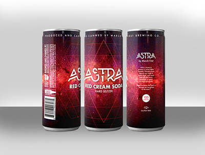 Astra Red Cream Soda Concept astronaut beverage hard seltzer seltzer space