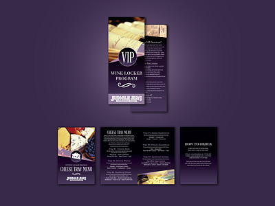 VIP Wine Locker brochure and menu brochure design menu wine