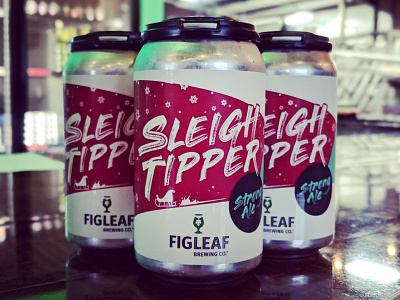 Figleaf Sleigh Tipper - Package Design beer beer can beer label beer label design brewery package design packaging sleigh strong ale winter