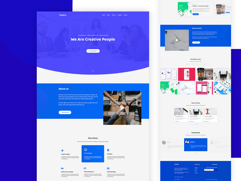 Twintech Agency - Landing Page Interface by UIX69 on Dribbble