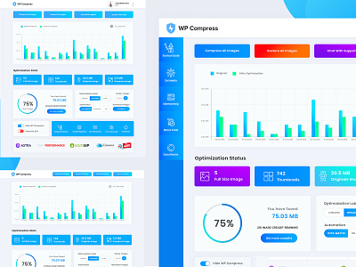 "WP-Compress"dashboard Redesign.