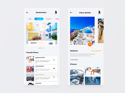 Travel App | Destination & Place Details screen app app animation app concept application page desktop mail apps design inspiration interaction design iphonex landing page travel apps ui ux ux design