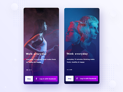 Pedometer apps on boarding exploration apps cool interface crypto hot ios onboarding pedometer signin signup uiux ux design walkthrough