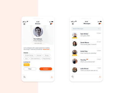 Thrive App mobile app ui ux