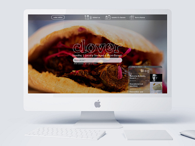 Home Page for Clover Redesign homepage iconography landingpage order order food red restaurant search