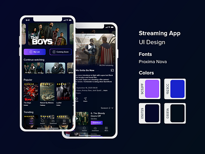 Streaming App UI Design