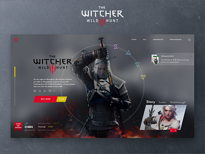 Witcher3 adobe photoshop adobe xd app design game design ui ui design uiux ux ux design web web design witcher