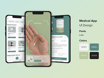 Medical App UI Design adobe photoshop adobe xd app design appuiux interaction design medical app ui productdesign ui ui design uiux ux design