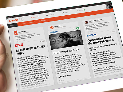 Blendle blendle ipad journalism newspapers typography ui ux web app