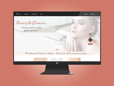 Daily UI #003 branding design desktop app ecommerce jewelry ui web