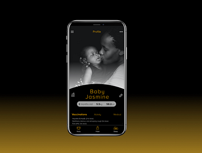 Daily UI 006 baby design mum profile page ui