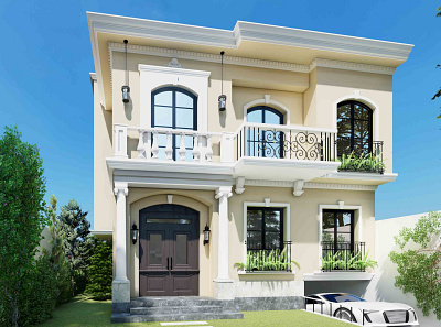 Residential Villa facade design architecture design facade residential villa