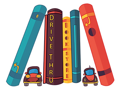 Books book car design illustration library logo vector