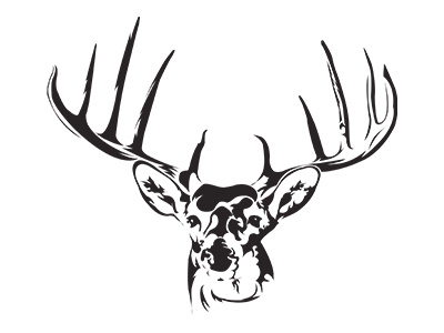 Deer animals deer design icon illustration logo stencil vector