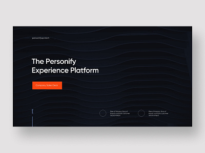 PersonifyXP - Sales Deck abstract background design landing page landing page design lstore minimal mockup pitch deck pitchdeck presentation presentation design product design product page website