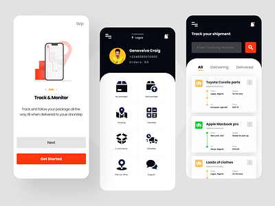 Logistiks: Logistics Mobile App app design ecommerce interface logistics minimal mobile mobile app mobile app design ui user interface ux