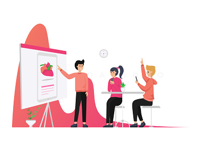 Switch to using learning by using the app app colorfull creative flat design flat illustration graphic design illustration illustrations landing page learning people teacher trending ui ui design uiux web web design website website design