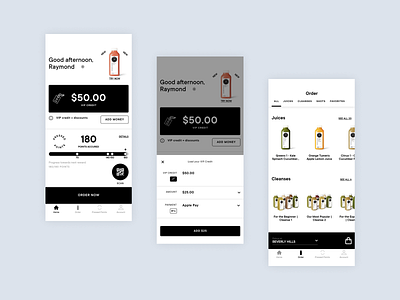 Pressed Juicery Concept Work juice ui