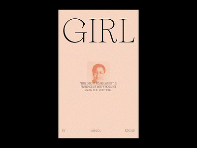 Girl by Jamaica Kincaid graphic design typography