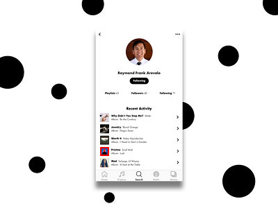 Daily UI #006 - User Profile dailyui design music music app spotify ui