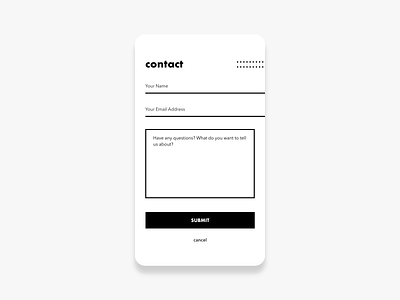 Daily UI #028 Contact Us 028 dailyui ui