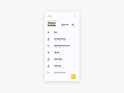 Daily UI #41 - Workout tracker 041 dailyui ui workout