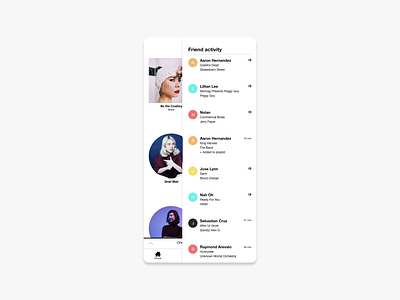 Daily UI #047 - Activity 047 activity dailyui music app ui