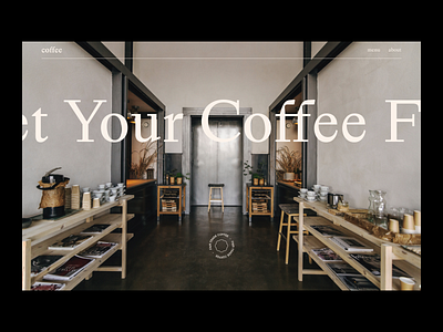 Coffee Shop Landing Page coffee hire me typography