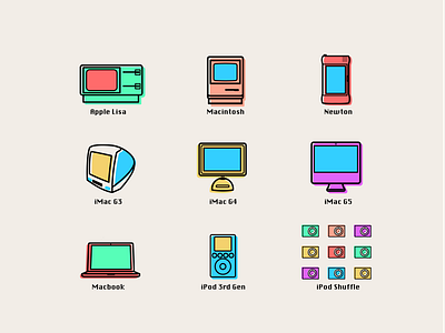 Apple History Icons