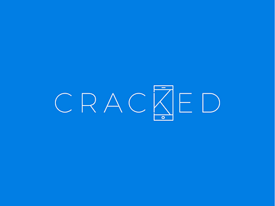 Cracked Logo apple logo logodesign logotype phone typography wordmark
