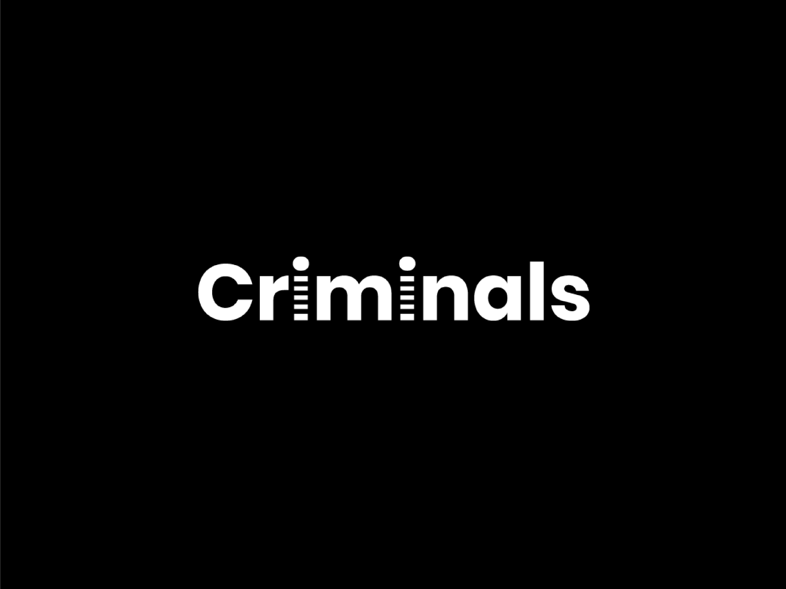 Criminals - Word Logo by Evan Eggers on Dribbble