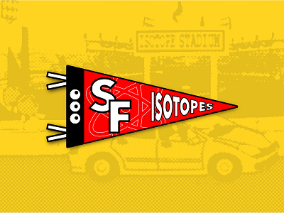 Springfield Isotopes Pennant branding design logo pennant simpsons sports sports branding sports design thesimpsons typography vector weeklywarmup