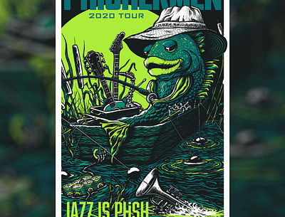 Jazz is Phsh 2020 Tour Poster design gig poster illustration poster screen print