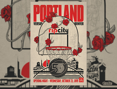 Portland Gameday Poster Series design drawing gig poster illustration poster screen print sports vector