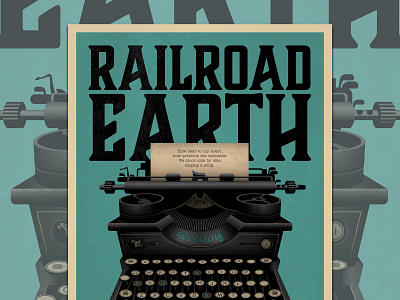 Railroad Earth Gig Poster band clean design drawing gig poster illlustration poster design screen print vector