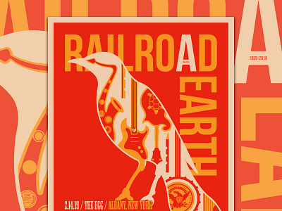 Railroad Earth Gig Poster clean design illustration poster screen print vector